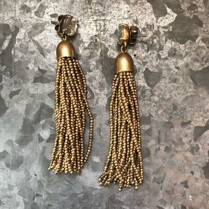 JCrew Seed Bead Tassel Earrings